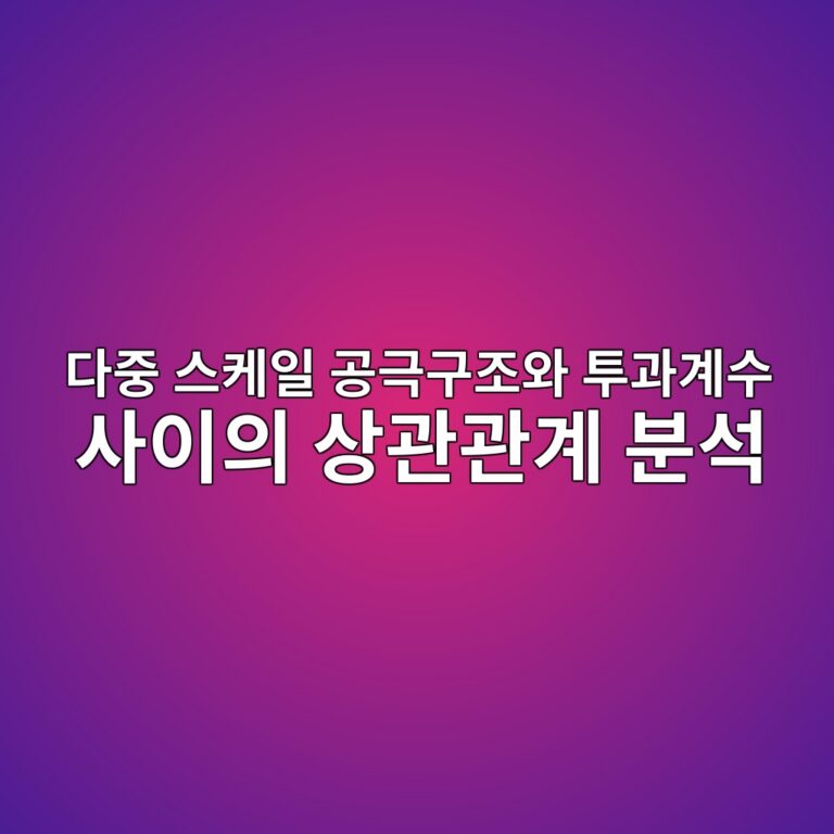 다중 스케일 공극구조와 투과계수 사이의 상관관계 분석